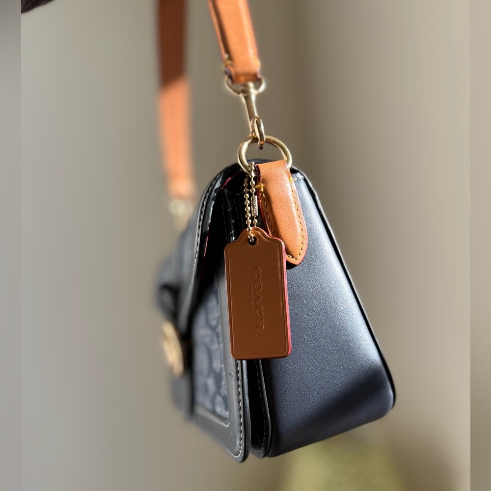 Coach Georgie Shoulder Bag | Chambray Denim (C4064) | Crossbody Strap | LIKE NEW - Picture 3 of 15